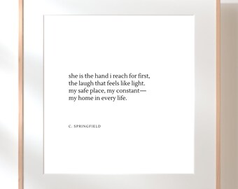 Home – Digitale poëzieprint (A4) | Romantisch liefdesgedicht | Huwelijks- en jubileumcadeau