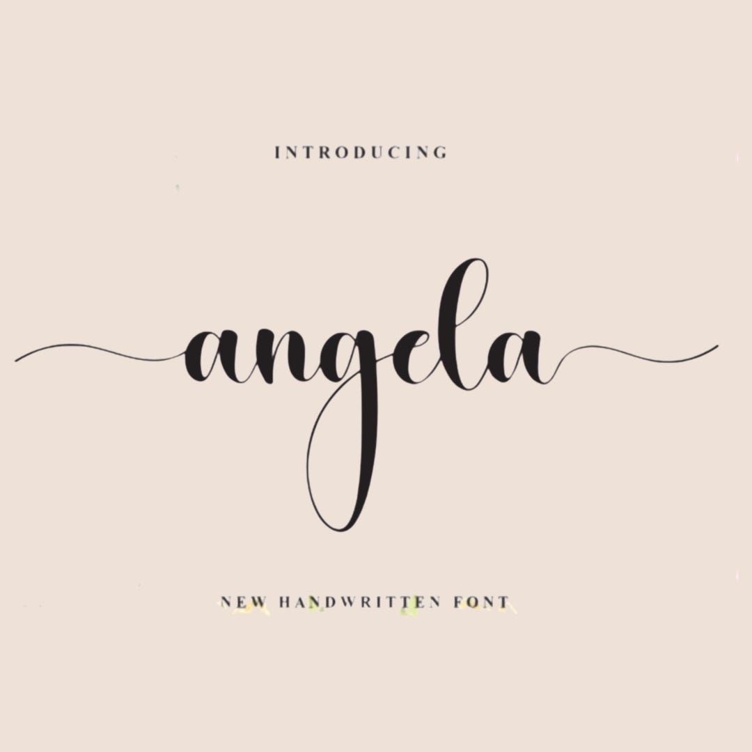 Angela Font,heart Font, Cricut, Canva Font, Script Font, Digital Fonts ...