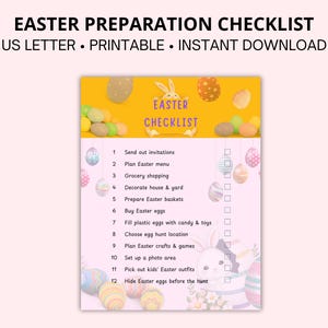 Easter Gathering Checklist Printable PDF for Families – Easy Easter Planner for Parents