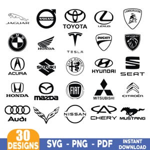 Logo marki samochodu do cięcia laserowego, Marki samochodów SVG, Logo samochodu SVG, Logo marki samochodu do cięcia laserowego, Tabliczka z logo samochodów, Wektor logo samochodu, Cricut samochodu SVG