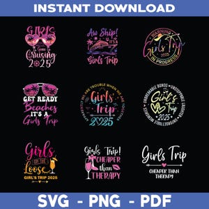 Paquete PNG de viaje de chicas, viaje de chicas 2025 PNG, fin de semana de chicas PNG, viaje de mejores amigas PNG, creando recuerdos PNG, vacaciones de verano PNG, descarga instantánea