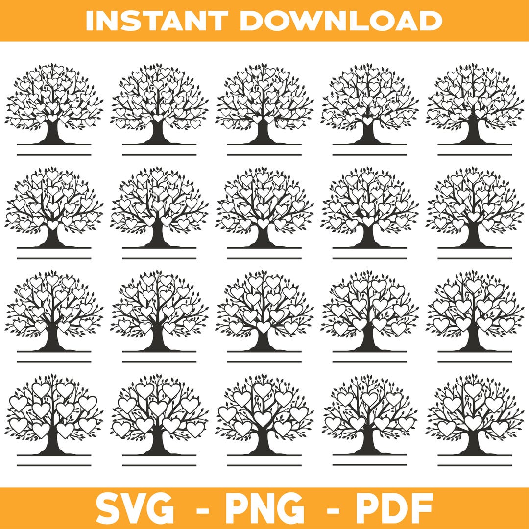 Family Tree SVG Bundle , Members Family Reunion , Cut Files , Cricut ...