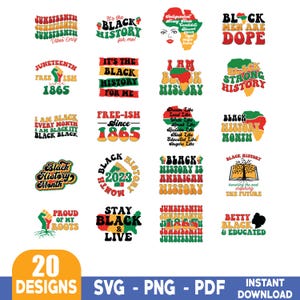 Bundle Juneteenth PNG SVG, mois de l'histoire des Noirs, célébrer 1865, nous sommes l'histoire des Noirs, roi noir nutrition svg, svg 1865, célébrer Juneteenth