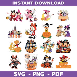 Mickey Halloween SVG, Mickey and Minnie Halloween SVG, Mouse Halloween svg, Cartoon Halloween svg, Kids Halloween svg, SVG Mickey Halloween