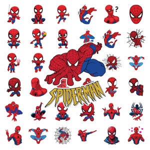 Spiderman Svg Bundle, Spiderman Svg, Spiderman Clipart, Spiderman Silhouette, Superhero Svg, Baby Spiderman Svg Cut files pdf png svg