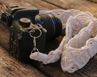 Handmade Macrame Camera Strap – Boho Photography Accessory, made with love