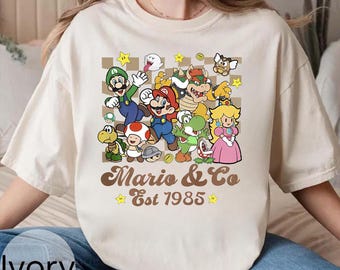 Camiseta retro de Super Mario, Princesa Peach, 1985 PNG (Diseño digital)