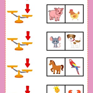 Comparing objects - Critical Thinking Scales image 1