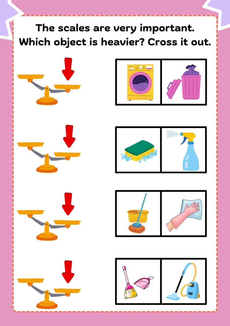 Comparing objects - Critical Thinking Scales image 2