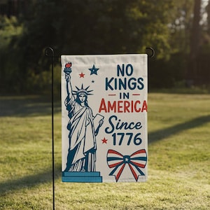 No Kings in America Garden Flag, Anti Political Protest Flag, Democrat Gift, Anti Flag, Patriotic Liberal Progressive