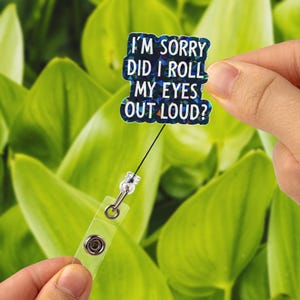 Bobine d'insigne en rouleau, porte-carte d'identité d'infirmière sarcastique, clip rétractable pour badge de travail, cadeau impertinent pour le personnel médical ou les collègues