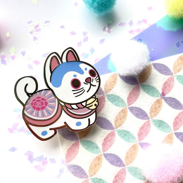 Pin de Inu Hariko • PASTEL • Juguete de figura de perro japonés Kawaii