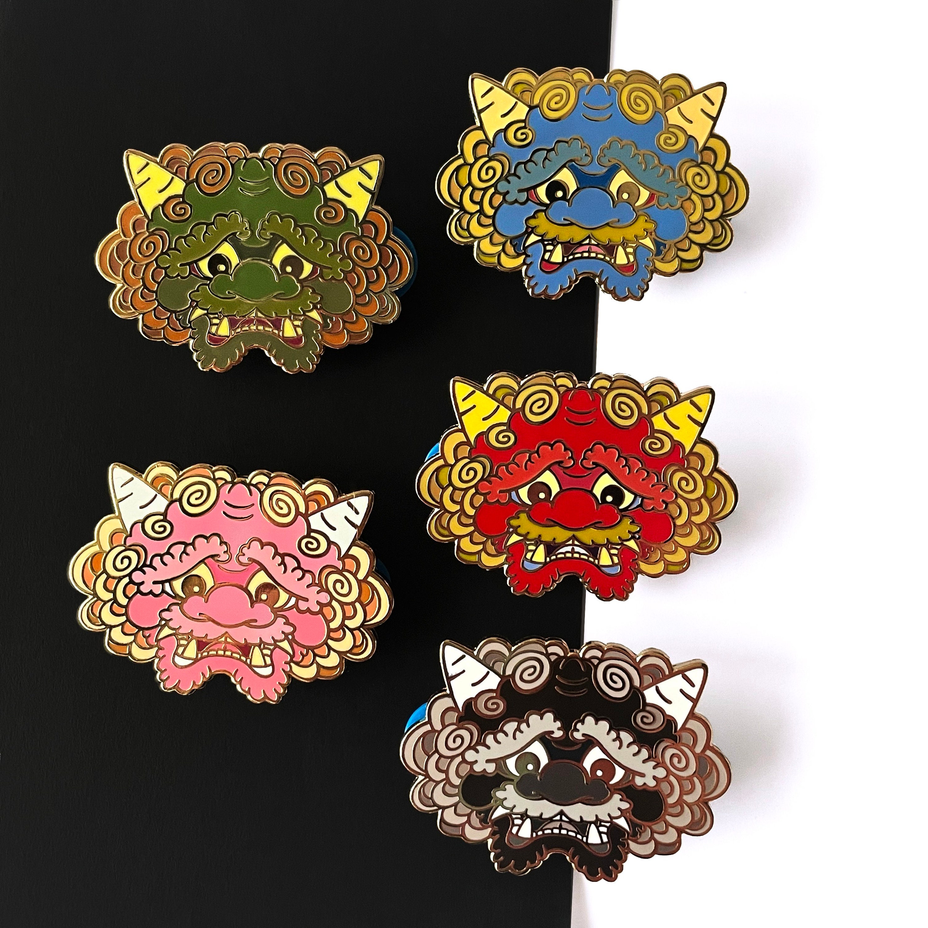 Japanese Oni Yokai Enamel Pin • Folklore Monster Mischief