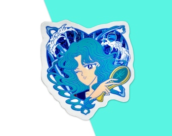 Sailor Neptun Michiru • Glitzernde 90s Anime Manga Vinyl Aufkleber