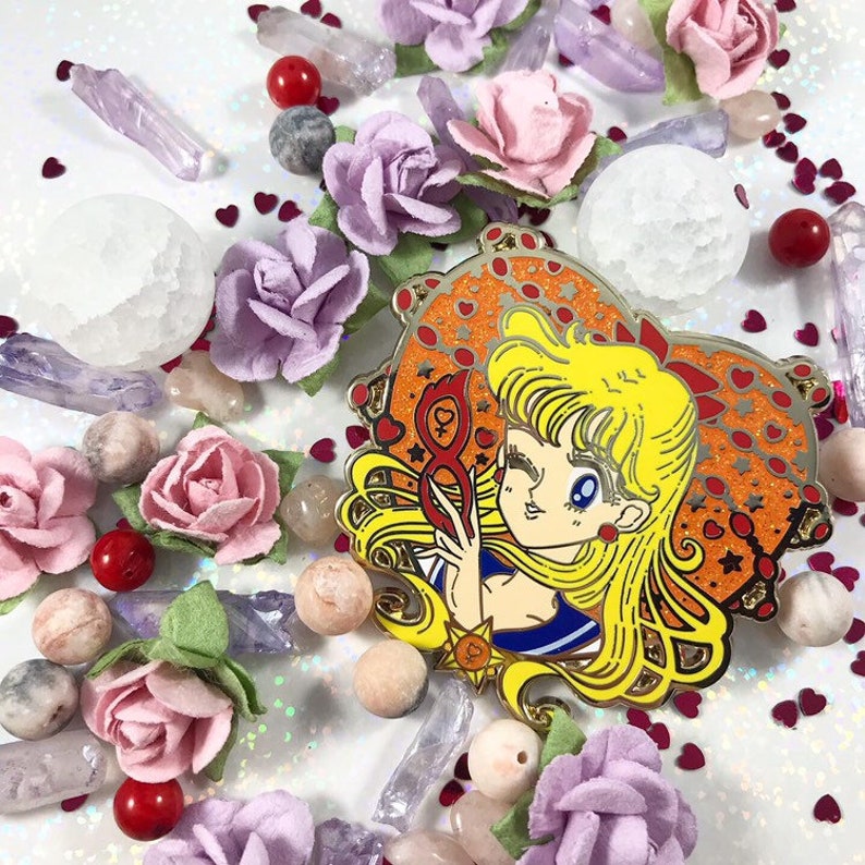Dreamy Idol • 90s Manga Kawaii Love Schoolgirl • Enamel Pin 