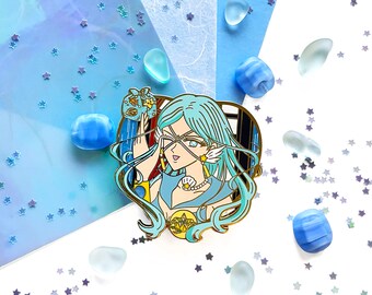 Sirena de aluminio • Pin de esmalte kawaii de anime manga de los 90