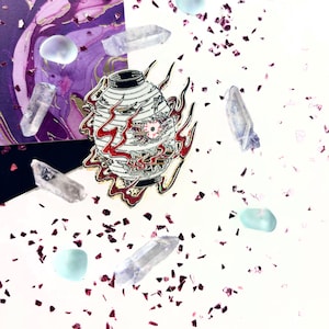 Chochin Lantern Yokai Pin • Japanese Folklore Monster Creature • WHITE Variant