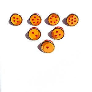 Dragon Balls • bijoux magiques orange • Ensemble d&#39;épingles en émail