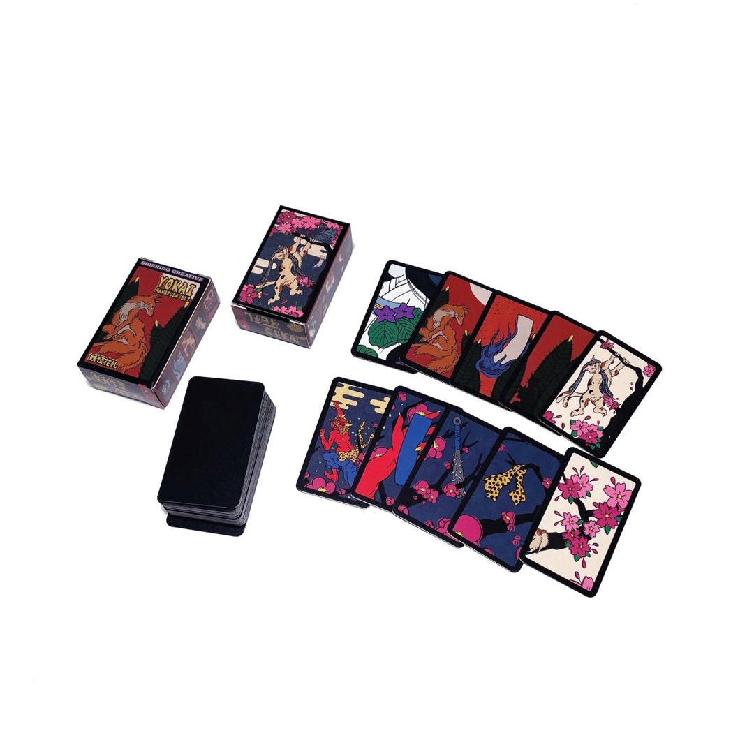 Japanese Yokai Hanafuda Deck Traditional Flower Cards Etsy UK