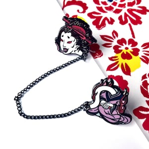 Rokurokubi Chain Color Yokai Pin • Japanese Folklore Monster Ghost Creature • Jigoku Variant