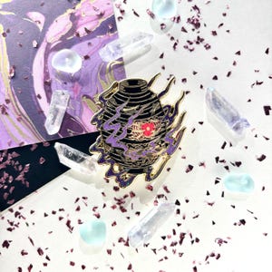 Chochin Lantern Yokai Pin • Japanese Folklore Monster Creature • BLACK Variant