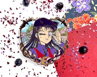 Rei Hino • Mars 90-tals Manga Kawaii Tsundere Skolflicka • Emaljnål