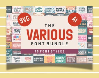 De bundel met verschillende lettertypen | Afdrukken voortplanten| Vintage canvaslettertypen| Cricut silhouet ontwerpruimte lettertypen | Dxf | ttf