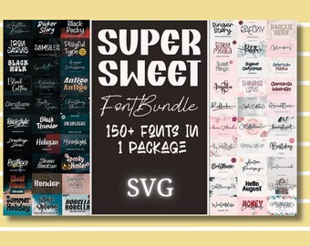 Superleuke lettertypebundel | Retro-lettertype | Groovy-lettertypen | Cricut-lettertype | Canva-lettertypen