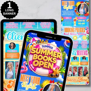 Summer Acuity Scheduling Template for Hair Stylists, Canva Booking Website, Lash Tech Branding Kit, DIY Text, Instant Download