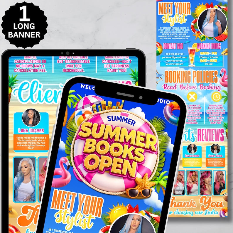 Summer Acuity Scheduling Template for Hair Stylists, Canva Booking Website, Lash Tech Branding Kit, DIY Text, Instant Download