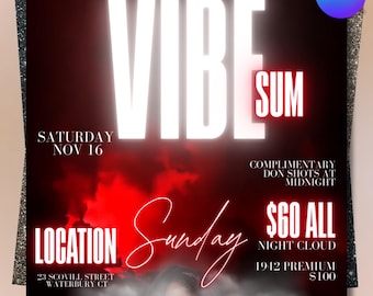 Editable Canva Motion Club Flyer Template, Classy Baddie style, perfect for parties & social media, DIY text, instant download