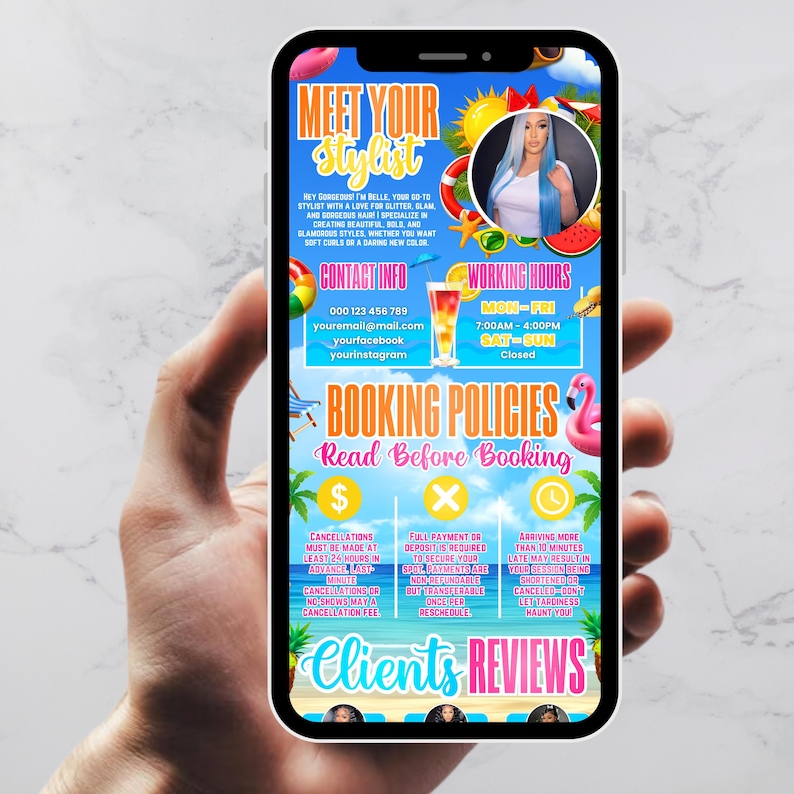 Summer Acuity Scheduling Template for Hair Stylists, Canva Booking Website, Lash Tech Branding Kit, DIY Text, Instant Download