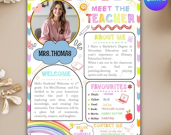 Meet The Teacher Template, Meet The Teacher Kindergarten Letter, Meet The Teacher Flyer, Your Teacher Boho Meet Your Teacher Bulletin, DIY