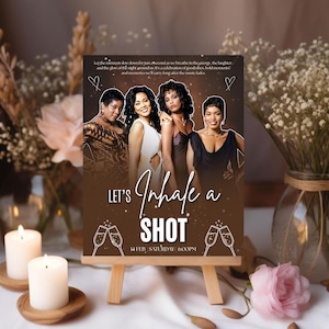 Waiting to Exhale Welcome Sign Poster, Cardboard Sign, 90’s Theme Girls Night, DIY Text, Instant Download