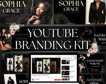 YouTube Branding Kit Template: Canva Editable Banners, Thumbnails, Intros (PDF Download)