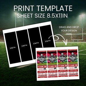 The Big Game Party Invitation 2025, Editable Invite, Digital Invite, Football Invitation, Party Invite, Football Ticket, Canva Editable
