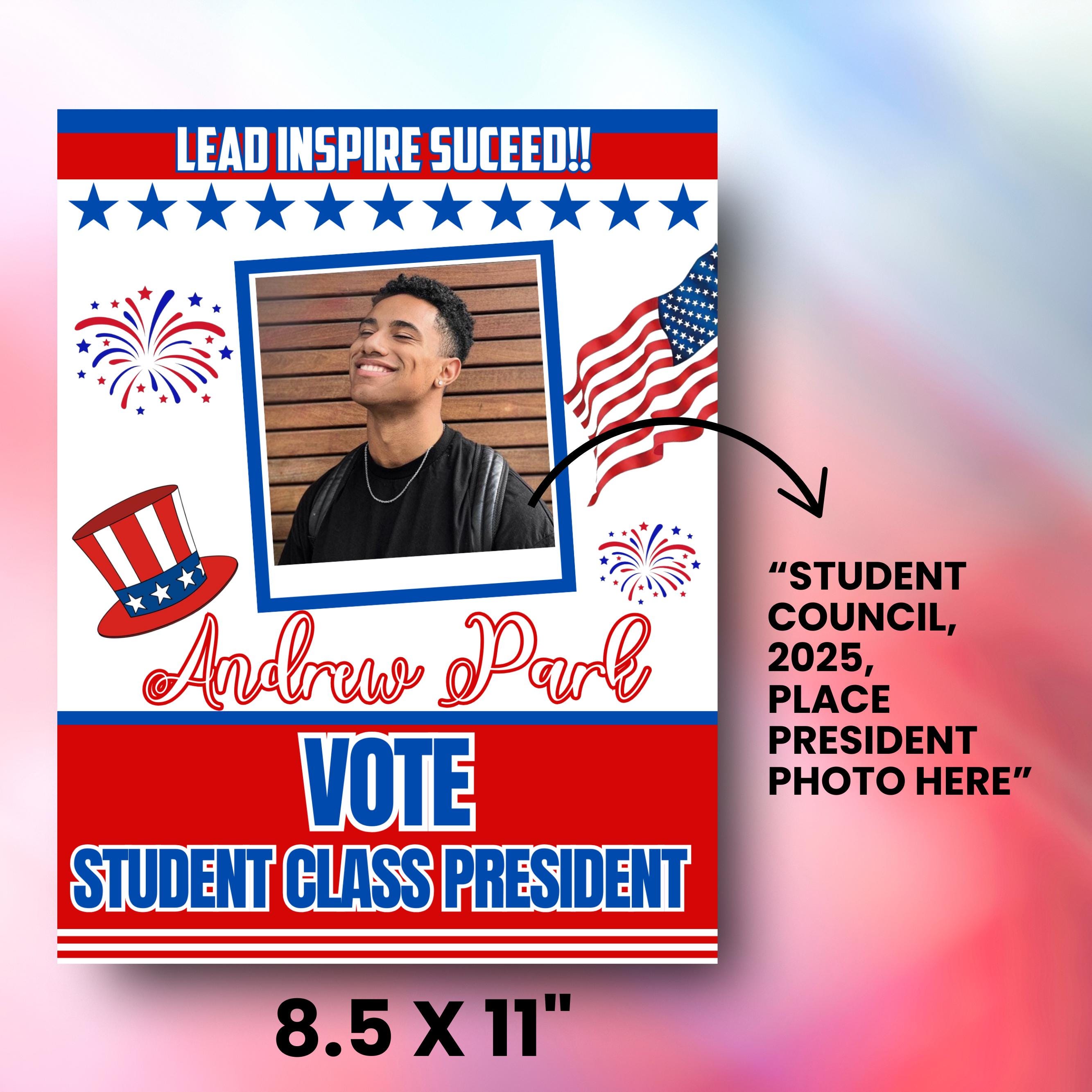 Student Council Campaign Flyer Templates, Voting Posters, Canva School ...