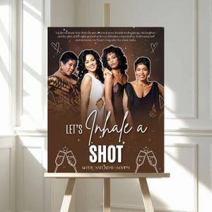 Waiting to Exhale Welcome Sign Poster, Cardboard Sign, 90’s Theme Girls Night, DIY Text, Instant Download