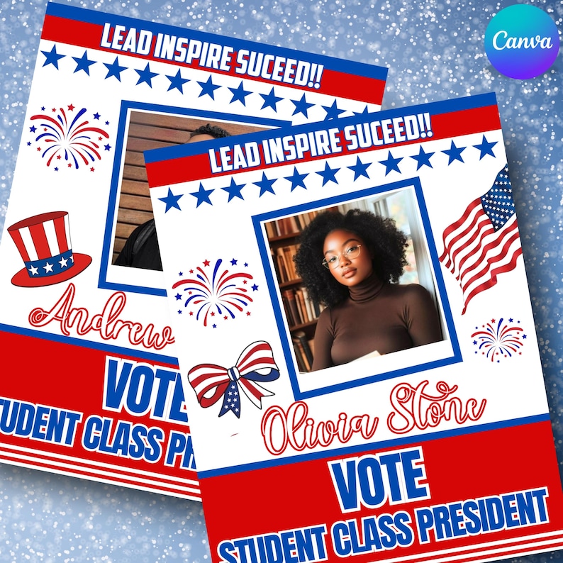 Student Council Campaign Flyer Templates, Voting Posters, Canva School ...