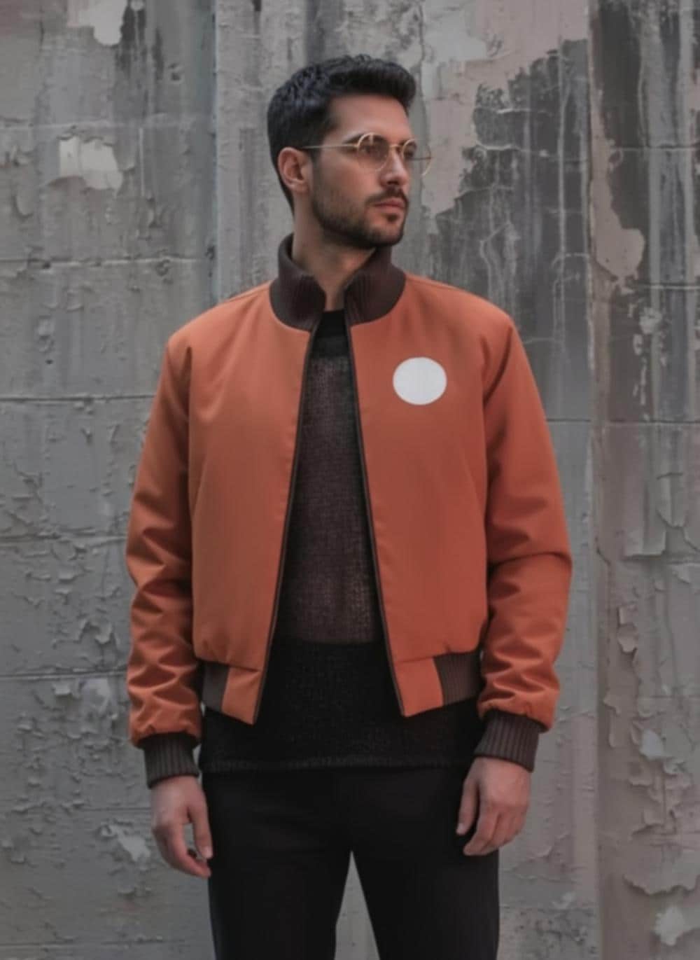 激レア Glitch アウター+インナー JP290/EU45.5 Handmade Kim Kitsuragi Disco Elysium Orange Cotton Bomber Jacket
