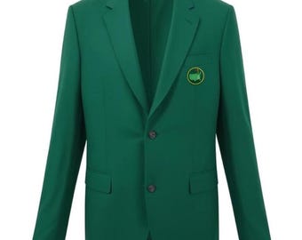 Blazer verde clásico para hombre: chaqueta de dos botones estilo campeón de golf