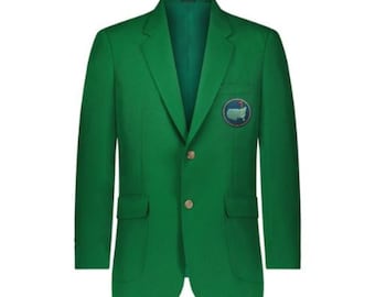 Blazer de golf verde para hombre: Chaqueta deportiva de dos botones