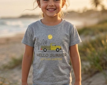 Diseño de tabla de surf estilo retro para camioneta playera (descarga instantánea)