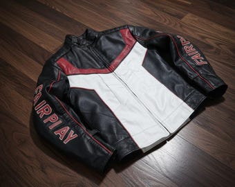 Chaqueta de motociclista de cuero Mister Terrific hecha a mano: ropa de cosplay de cómic
