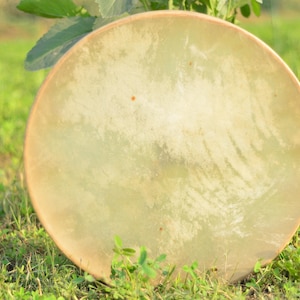 Shaman Drum | Natural cow Skin| 18&#39;&#39; 20&#39;&#39; 22&#39;&#39; 24&quot; |cow Skin | Leather Style Handle | Musical Gift