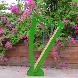 Harp 26 Strings Celtic Lever Harp, Folk Harp, Irish Music | Handmade with Beech Wood | Comes with Carry bag, and Tuning Wrench