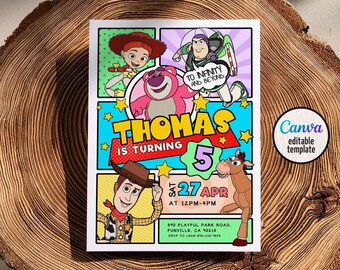 Toy story woody invitation, two infinity beyond Editable invitation, Printable birthday Toy story invitation, boy girl birthday invite