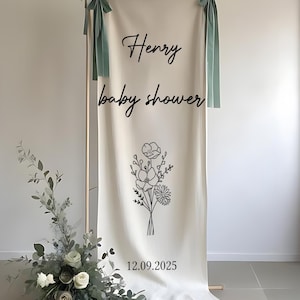 Custom Baby Shower Sign, Personalized Party Baby Shower Sign, Fabric Baby Shower Sign, Hello Baby Sign, Baby Shower Decor, Baby Shower Sign