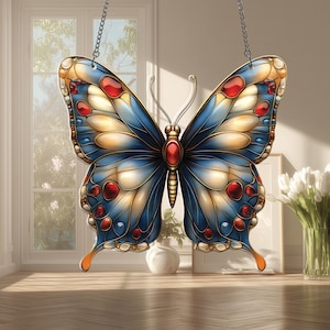 Monarch Butterfly Acrylic Window hanging, Butterfly Gift for Mom in Law, Butterfly Garden Decor, Fly insect home decor, Memorial Gift