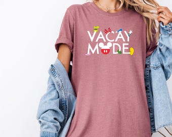 Disney Vacay Mode Shirt, Disney Shirts, Minnie Mickey Vacay Mode Shirts, Vacation Shirt, Disneyworld Tee, Disney Trip Shirt, Family Vacation